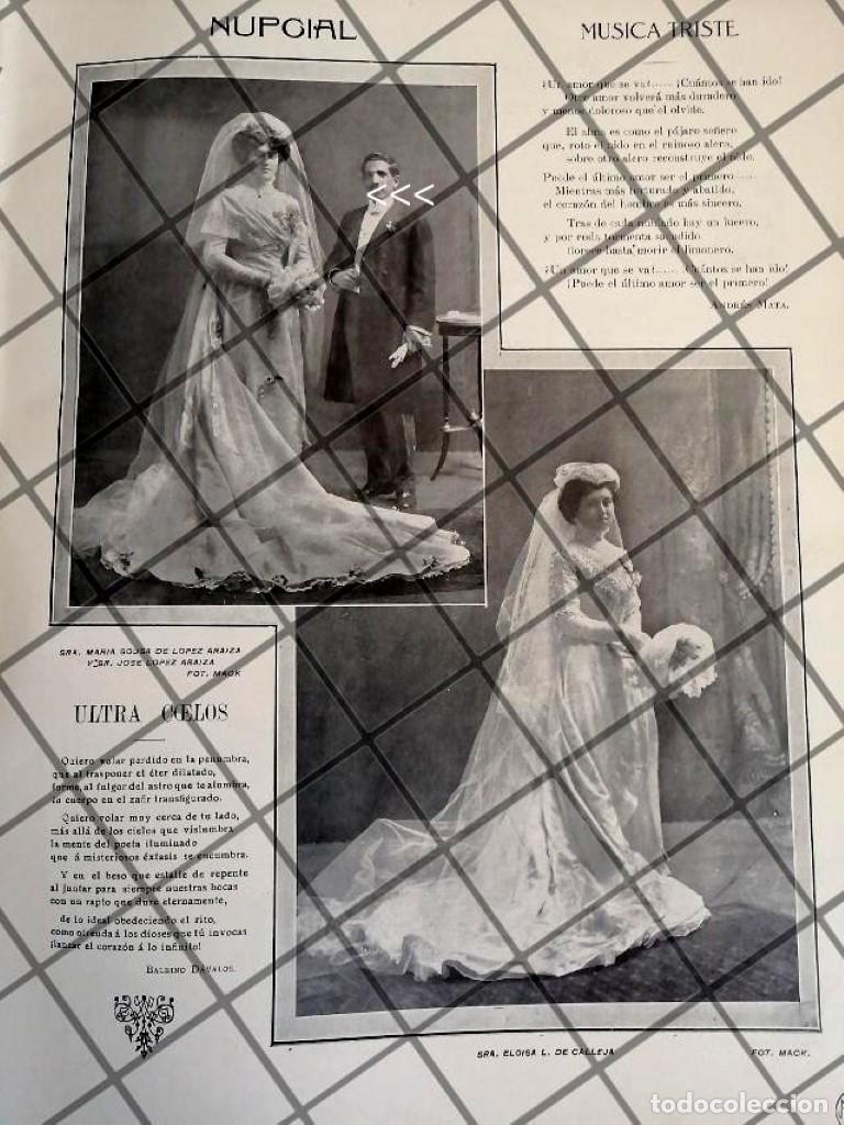 Sammeln von Plakaten: AFICHE ANTIGUO BODA LOPEZ SOUSA 1910 Y MAS NOTAS