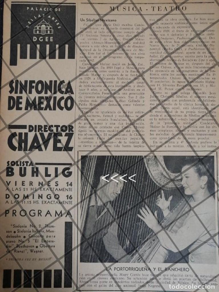 Sammeln von Plakaten: AFICHE RETRO ORQUESTA SINFONICA /JORGE NEGRETE ETC 1942