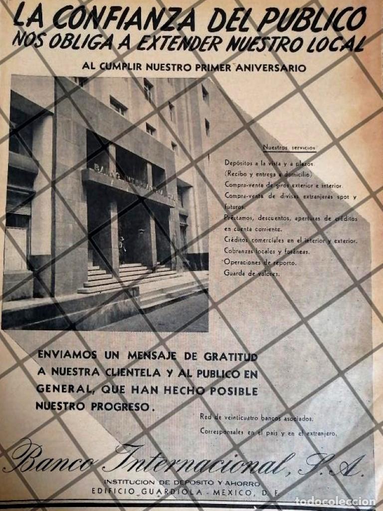 Sammeln von Plakaten: CARTEL PUBLICITARIO RETRO. BANCO INTERNACIONAL 1942 /156
