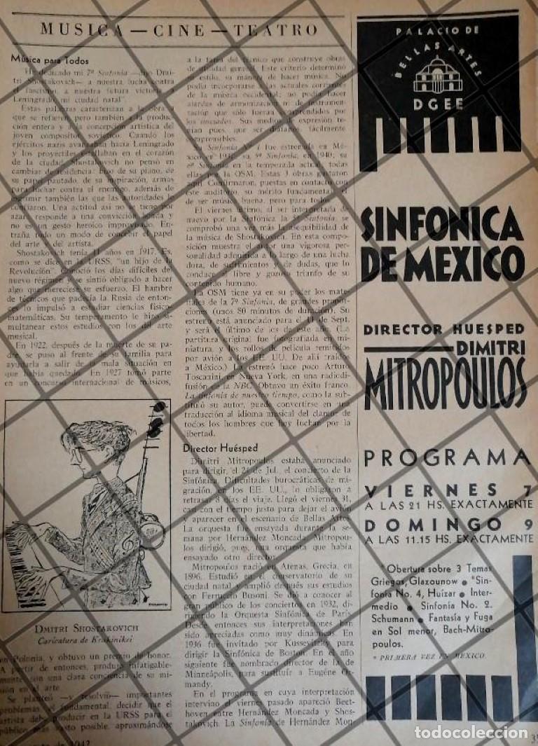 Sammeln von Plakaten: AFICHE RETRO ORQUESTA SINFONICA Y DIMITRI MITROPOULOS 1942