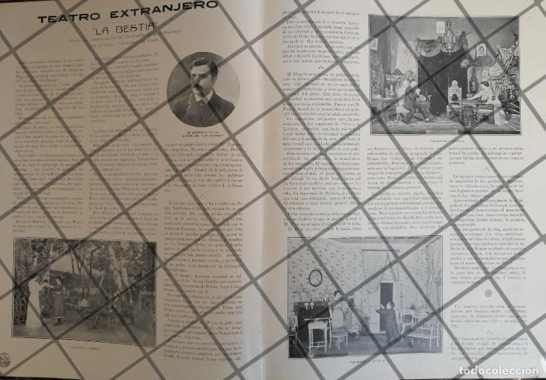 Sammeln von Plakaten: AFICHE ANTIGUO DEBUTA EDMUNDO FLEG Y LA BESTIA 1910