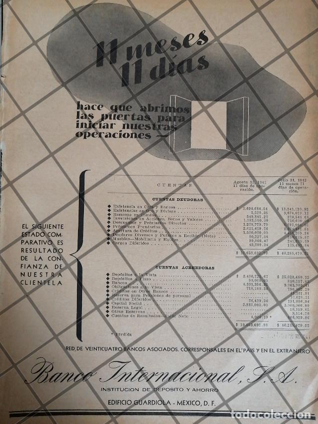 Sammeln von Plakaten: CARTEL PUBLICITARIO RETRO. BANCO INTERNACIONAL 1942 /157