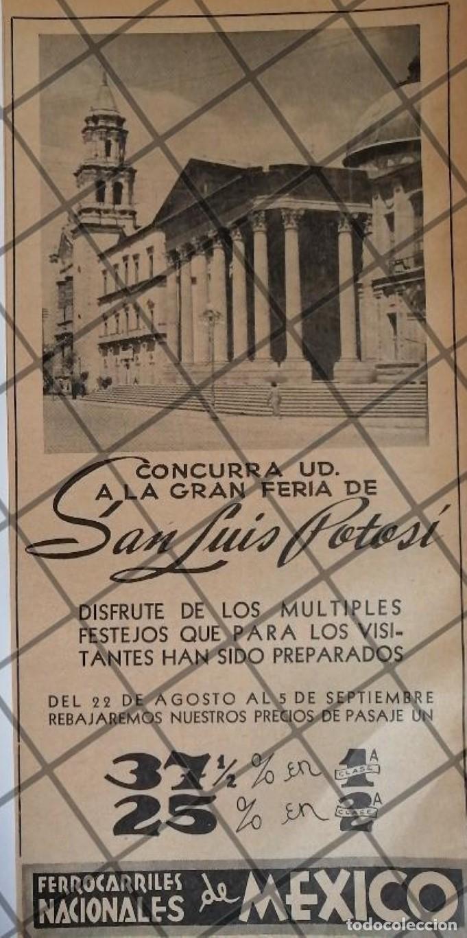 Sammeln von Plakaten: CARTEL ANTIGUO FERROCARRILES NACIONALES /SAN LUIS POTOSI 42
