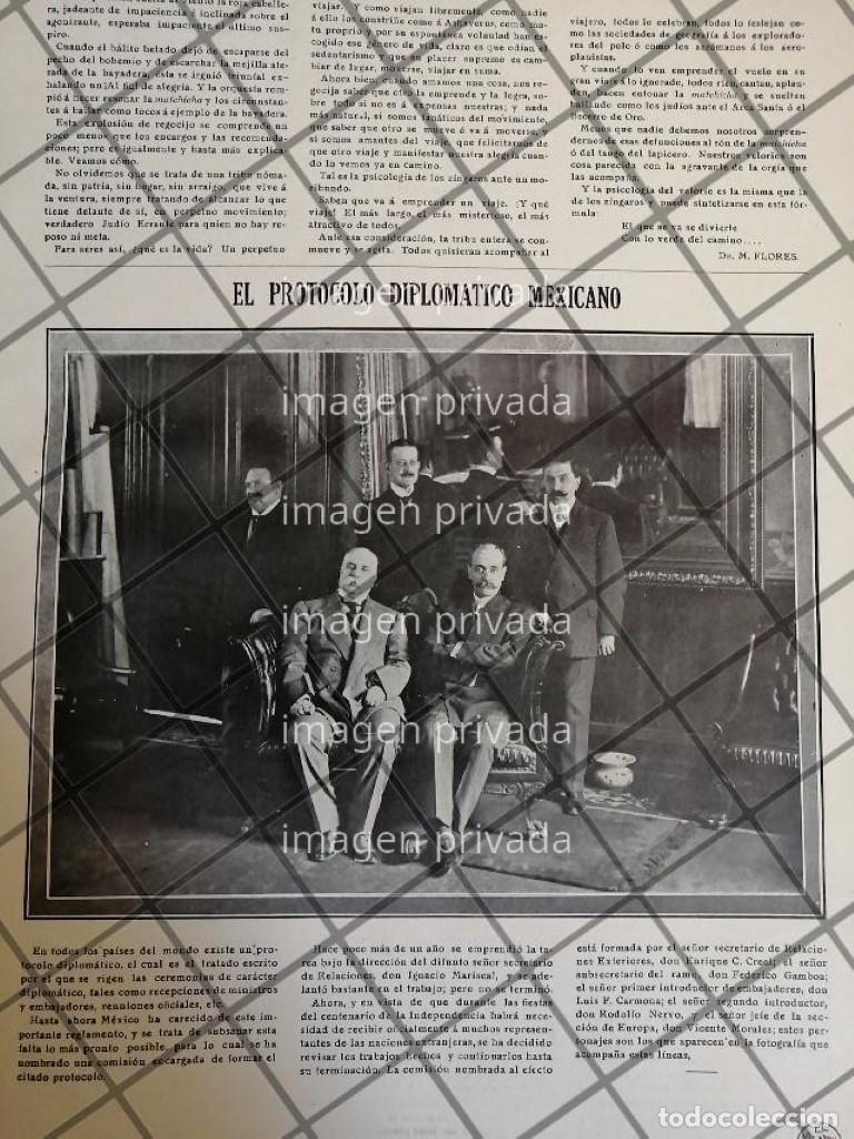 Sammeln von Plakaten: AFICHE ANTIGUO CUERPO DIPLOMATICO MEXICANO 1910