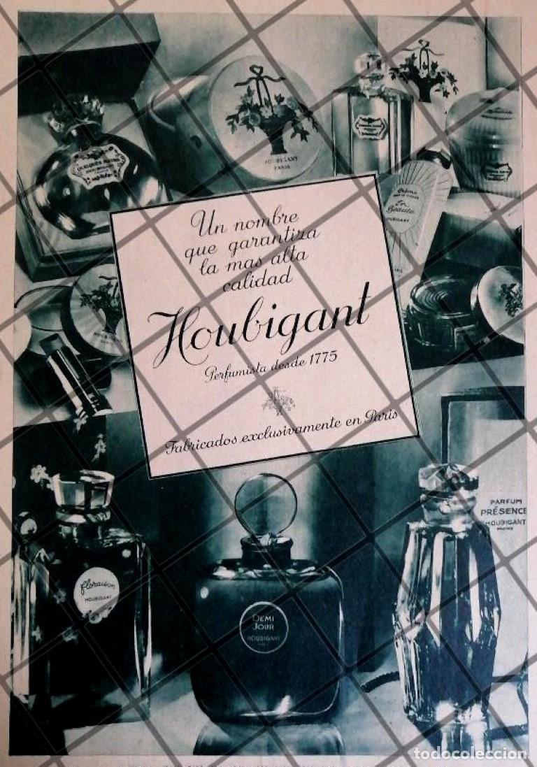 Sammeln von Plakaten: CARTEL PUBLICITARIO ANTIGUO PERFUME HOUBIGANT 1938