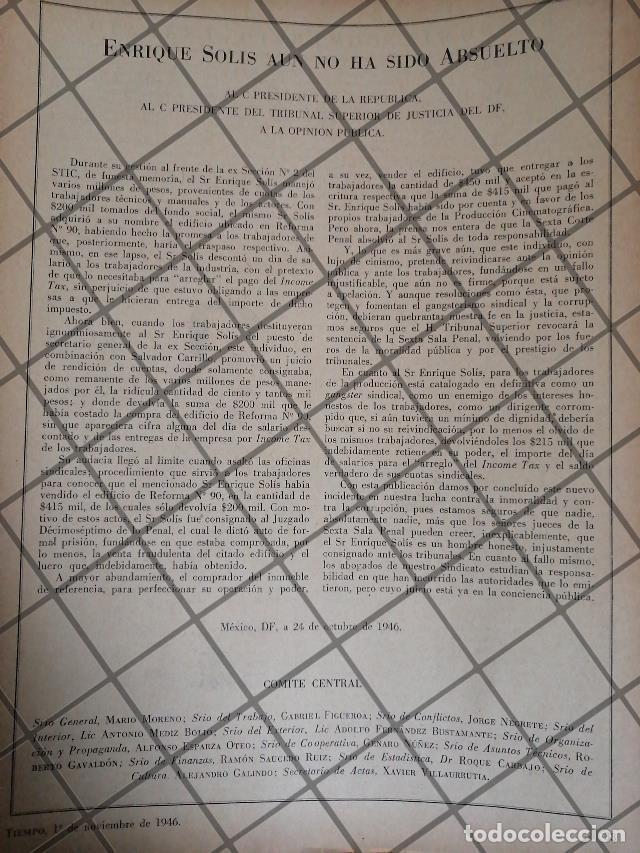 Poster collecting: AFICHE POLITICO RETRO. SINDICATO DE CINE AL PRESIDENTE 1946