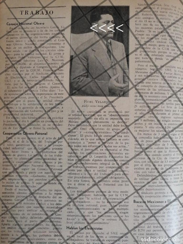 Poster collecting: AFICHE RETRO INICIOS DE FIDEL VELAZQUEZ 1942