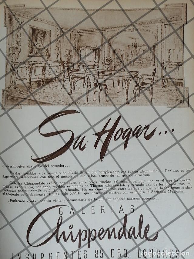 Poster collecting: CARTEL PUBLICITARIO ANTIGUO GALERIAS CHIPPENDALE 1948 4