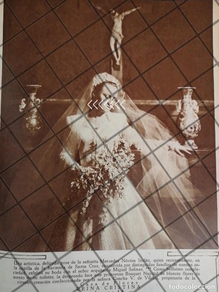 Poster collecting: AFICHE ANTIGUO NOVIAS. BODA. MERCEDES NOVION INCLAN 1948