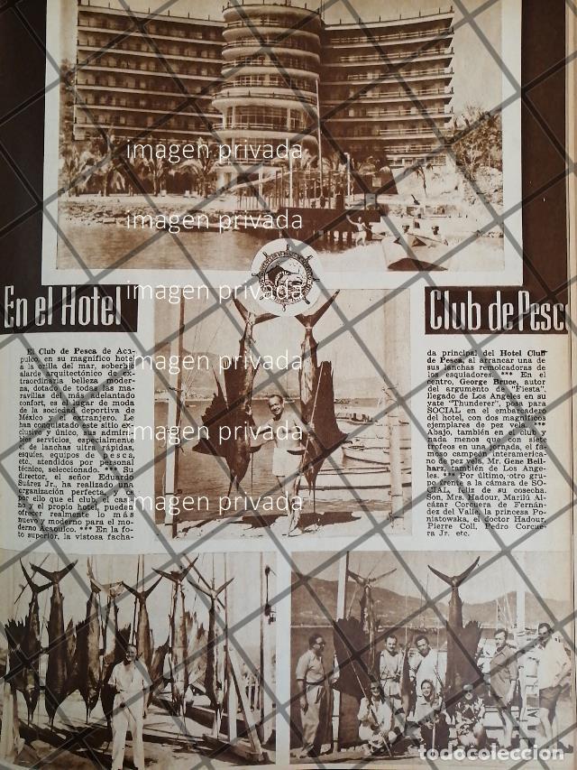 Poster collecting: AFICHE ANTIGUO HOTEL CLUB DE PESCA ACAPULCO, ELENA PONIATOWSKA Y MAS