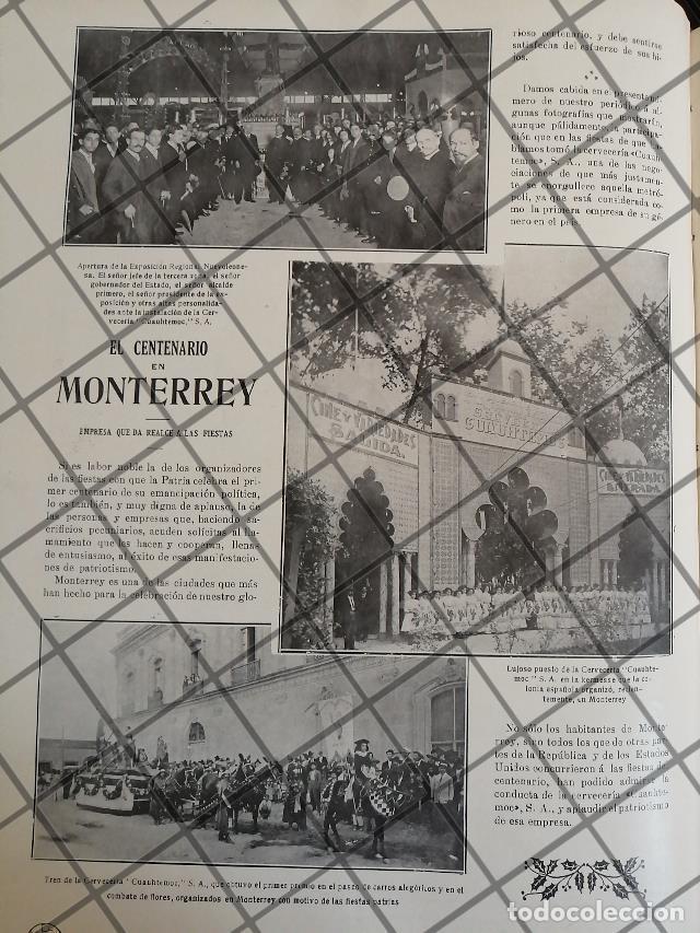 Poster collecting: AFICHE ANTIGUO FIESTAS DEL CENTENARIO EN MONTERREY 1910