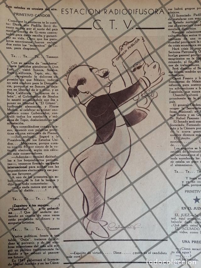 Poster collecting: CARICATURA ANTIGUA JOSE AGUSTIN CASTRO POR: CALOCA VALLE 1946