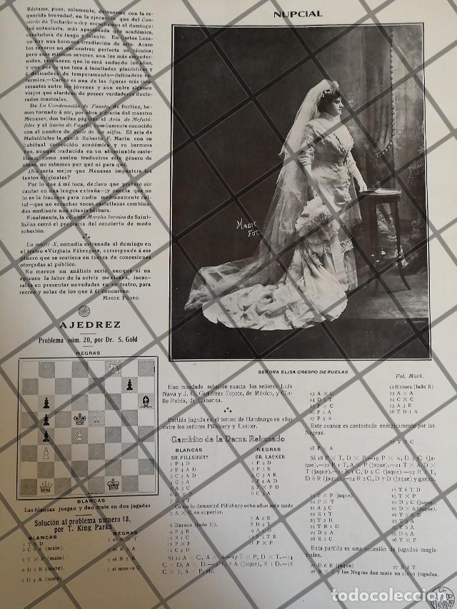 Poster collecting: AFICHE ANTIGUO. BODA. ELISA CRESPO MENDOZA 1910