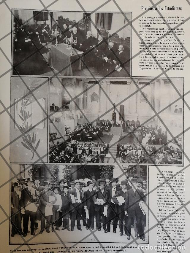 Collectionnisme d'affiches: AFICHE ANTIGUO PORFIRIO DIAZ ENTREGA DIPLOMAS TEATRO ARBEU