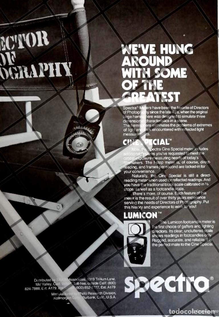 Collectionnisme d'affiches: CARTEL PUBLICITARIO RETRO EXPOSIMETROS SPECTRA 1979
