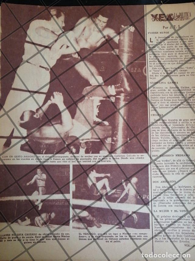 Collectionnisme d'affiches: 8 AFICHES RETRO BLUE DEMON Vs VARIOS LUCHADORES 1953-54
