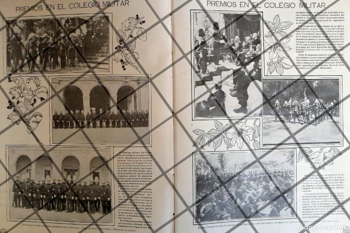 Collectionnisme d'affiches: AFICHE ANTIGUO. PORFIRIO DIAZ. PREMIOS COLEGIO MILITAR 1910
