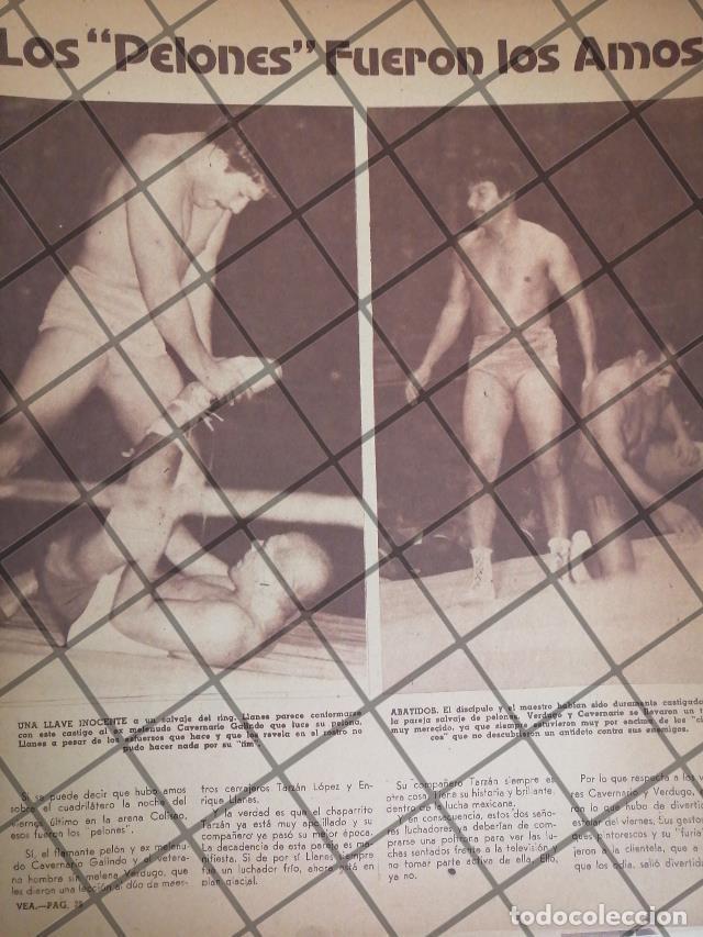 Coleccionismo de carteles: AFICHE RETRO LUCHA LIBRE, VERDUGO Vs CAVERNARIO GALINDO 1954