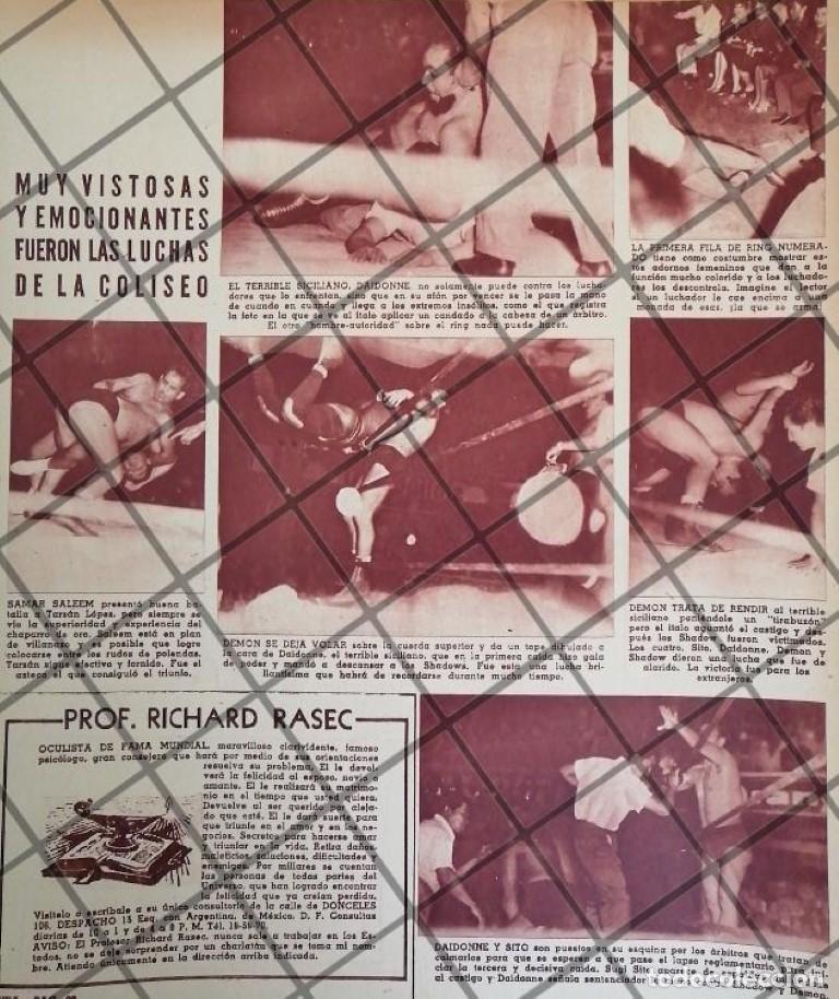 Coleccionismo de carteles: AFICHE RETRO FUNCION DE LUCHA LIBRE ARENA COLISEO 1954
