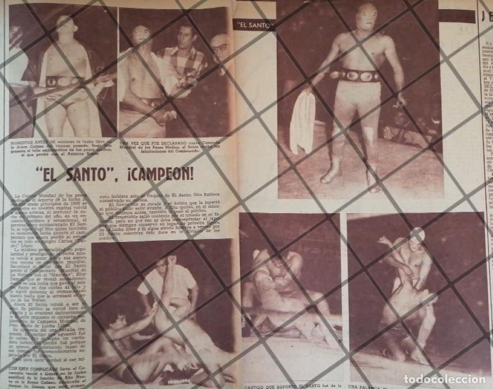 Coleccionismo de carteles: AFICHE RETRO LUCHA LIBRE, EL SANTO CAMPEON 1954