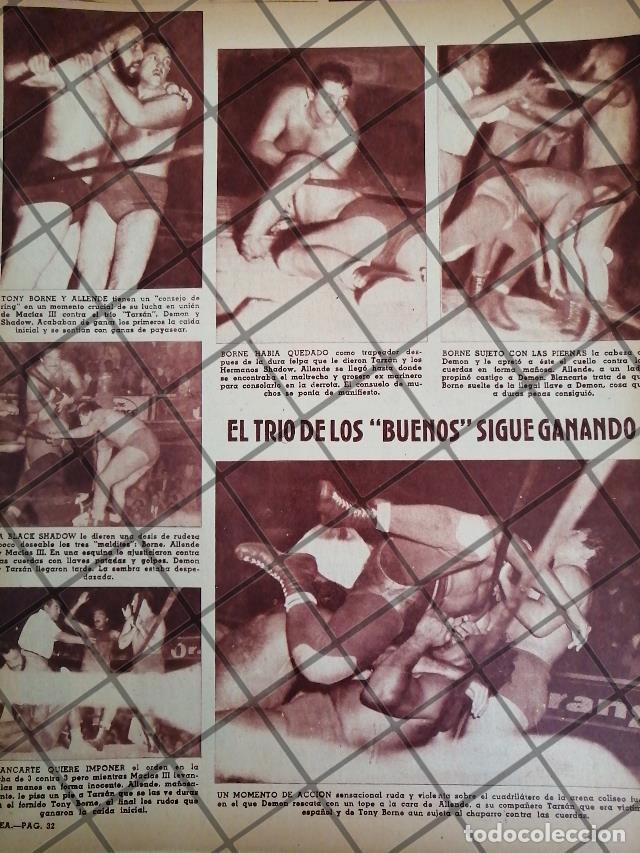 Coleccionismo de carteles: AFICHE RETRO LUCHA LIBRE TONY BORNE, BLACK SHADOW Y OTROS