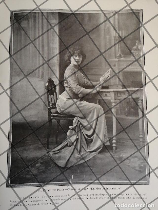Collectionnisme d'affiches: CARTEL ANTIGUO 1910 VESTIDOS DE LUJO CASA FELIX DE PARIS 3