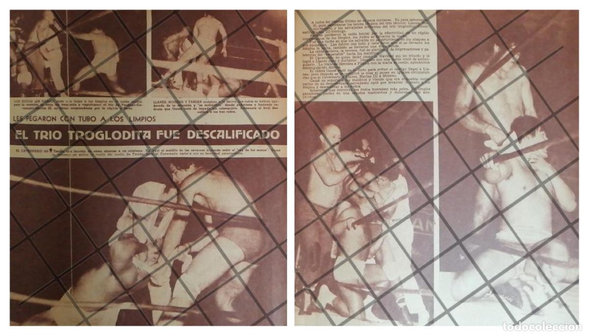 Coleccionismo de carteles: AFICHE RETRO LUCHA LIBRE CAVERNARIO, VERDUGO, GORILA MACIAS 3