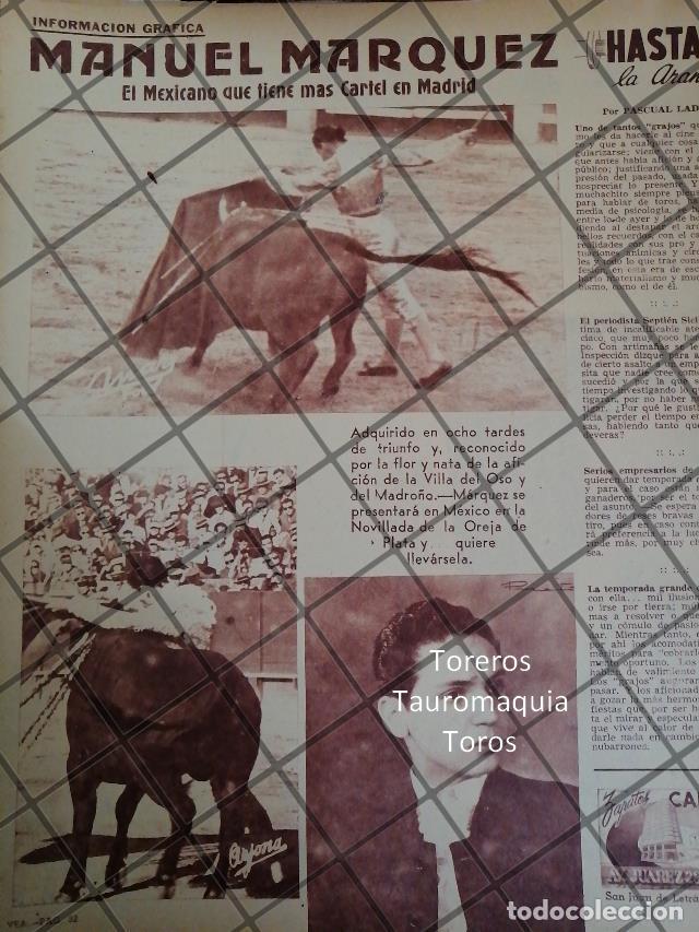 Collectionnisme d'affiches: AFICHE ANTIGUO TORERO MEXICANO. MANUEL MARQUEZ 1953