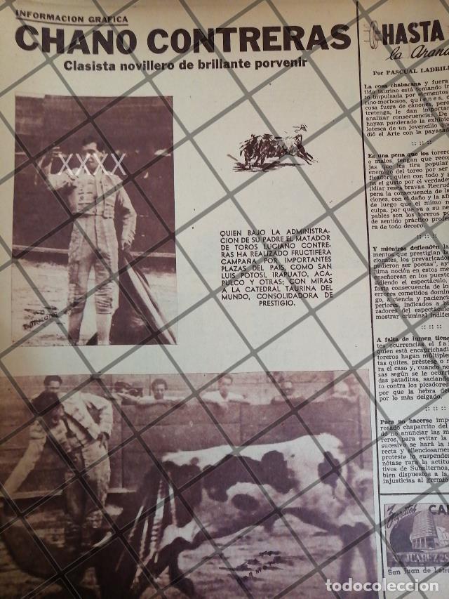 Sammeln von Plakaten: AFICHE ANTIGUO INICIOS DEL TORERO CHANO CONTRERAS JR. 1953