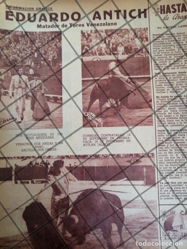 Sammeln von Plakaten: AFICHE ANTIGUO TORERO EDUARDO ANTICH EN MEXICO. 1954