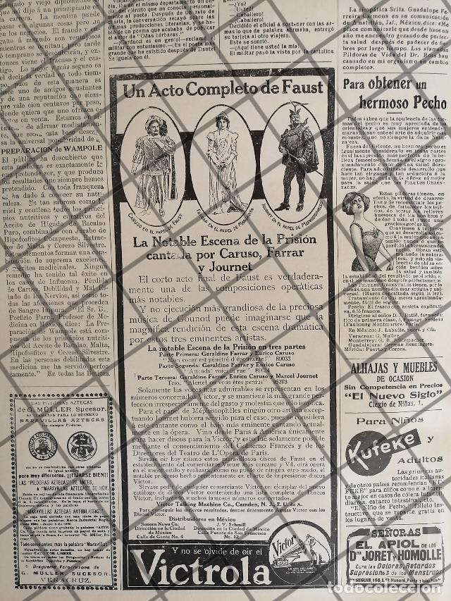 Sammeln von Plakaten: CARTEL ANTIGUO GRAMOFONO VICTROLA Y ENRICO CARUSO 1910