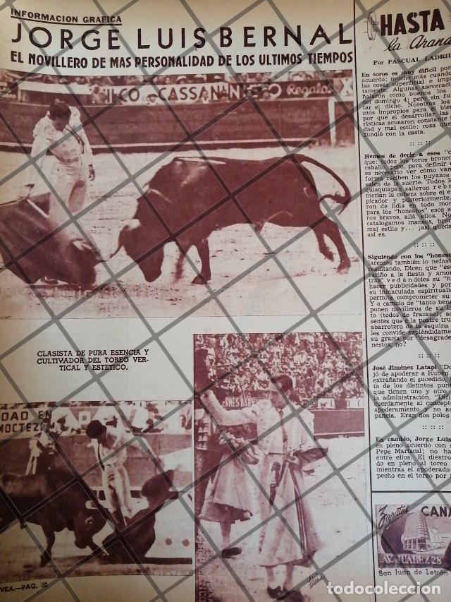 Sammeln von Plakaten: AFICHE ANTIGUO EL TORERO JORGE LUIS BERNAL 1954