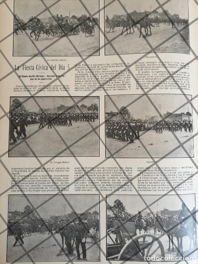 Sammeln von Plakaten: AFICHE ANTIGUO DESFILE MILITAR POR 5 DE MAYO, 1907