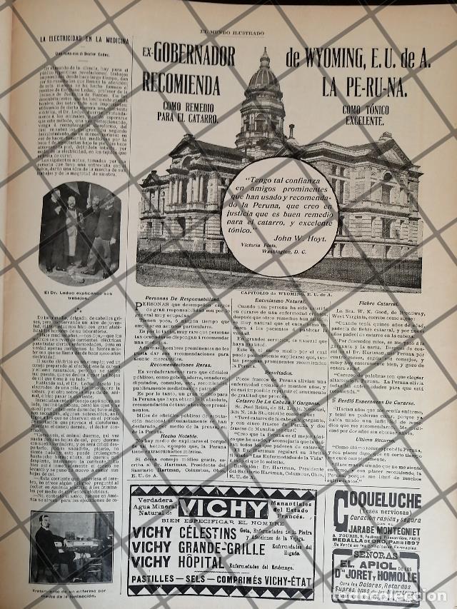 Sammeln von Plakaten: AFICHE ANTIGUO LA ELECTRICIDAD EN LA MEDICINA 1907