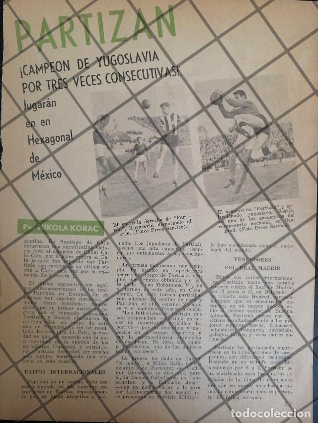 Sammeln von Plakaten: AFICHE RETRO EL CLUB DE FUTBOL PARTIZAN EN MEXICO 1963