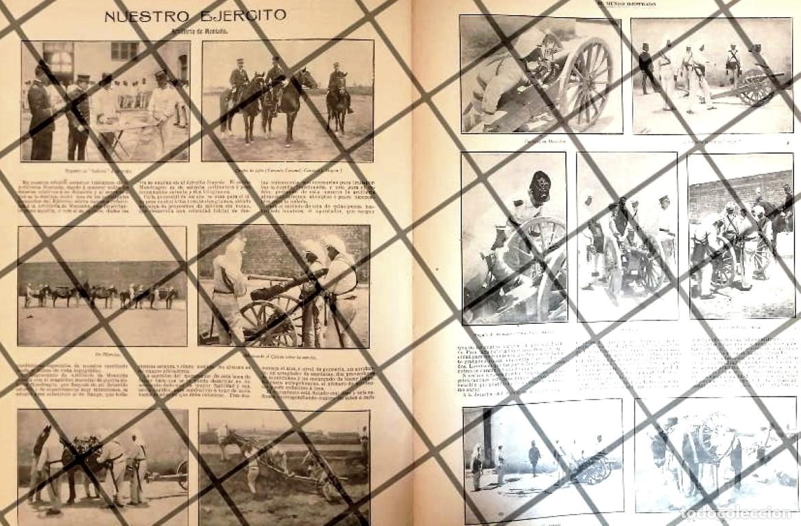 Sammeln von Plakaten: AFICHE ANTIGUO 1907 EJERCITO MEXICANO, ARTILLERIA MONTADA