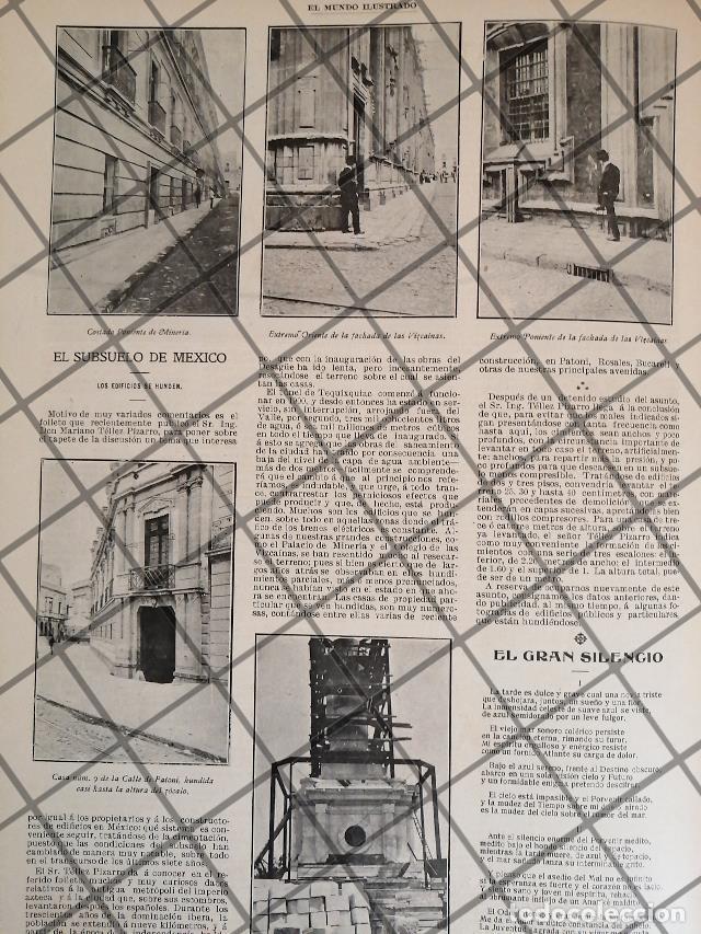 Poster collecting: AFICHE ANTIGUO HUNDIMIENTOS EN EDIFICIOS DE LA CDMX 1907