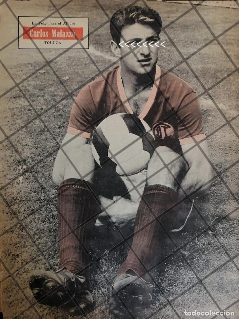 Poster collecting: AFICHE RETRO FUTBOLISTA. JUAN CARLOS MALAZZO 1963 TOLUCA