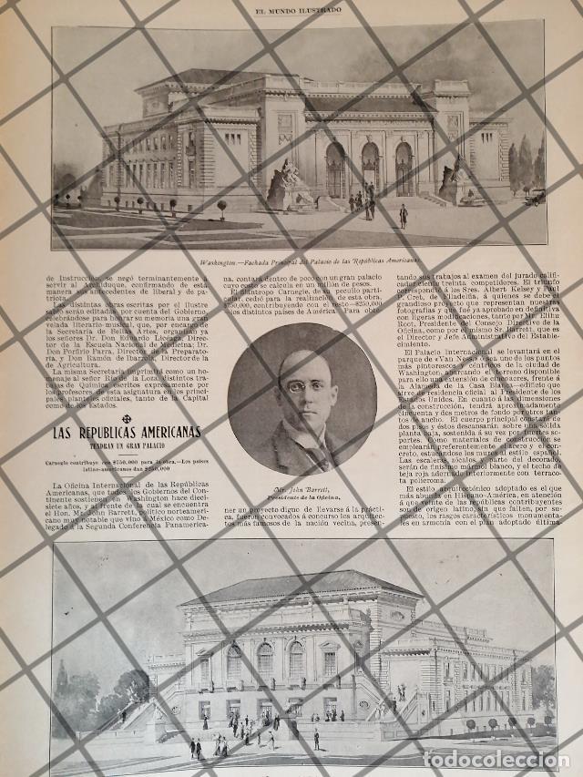 Poster collecting: AFICHE ANTIGUO CONSTRUYEN EDIFICIO UNION REPUBLICAS AMERICANAS