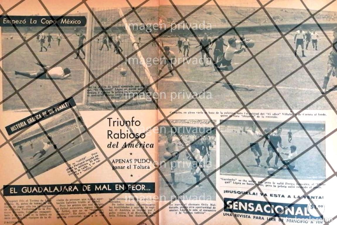 Poster collecting: AFICHE RETRO FUTBOL COPA MEXICO 1963 AMERICA Vs MORELIA