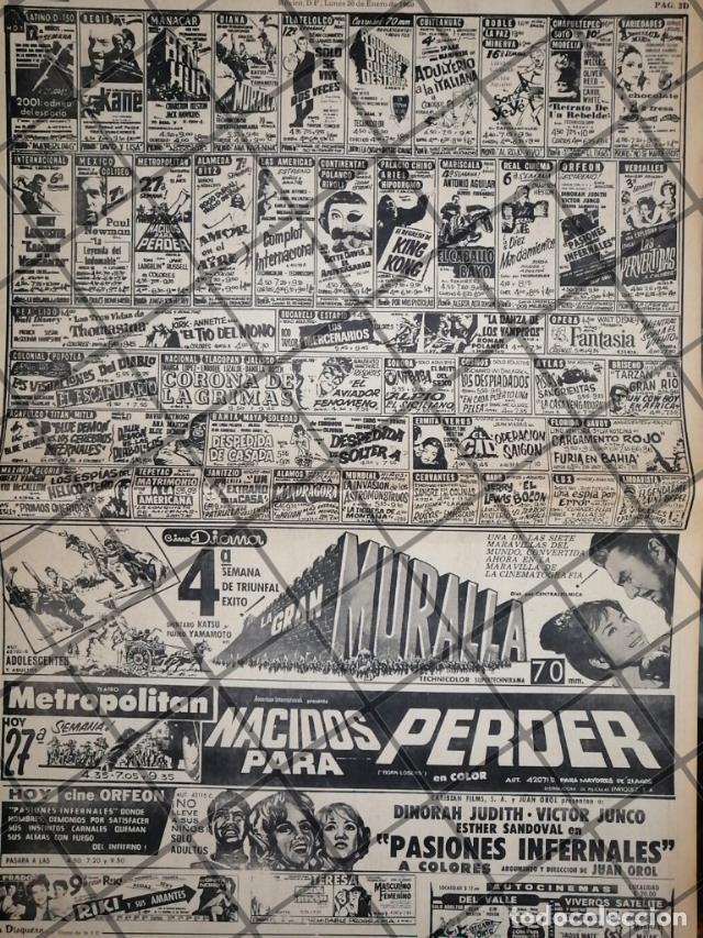 Poster collecting: CARTELERA DE CINE RETRO 20 ENERO 1969
