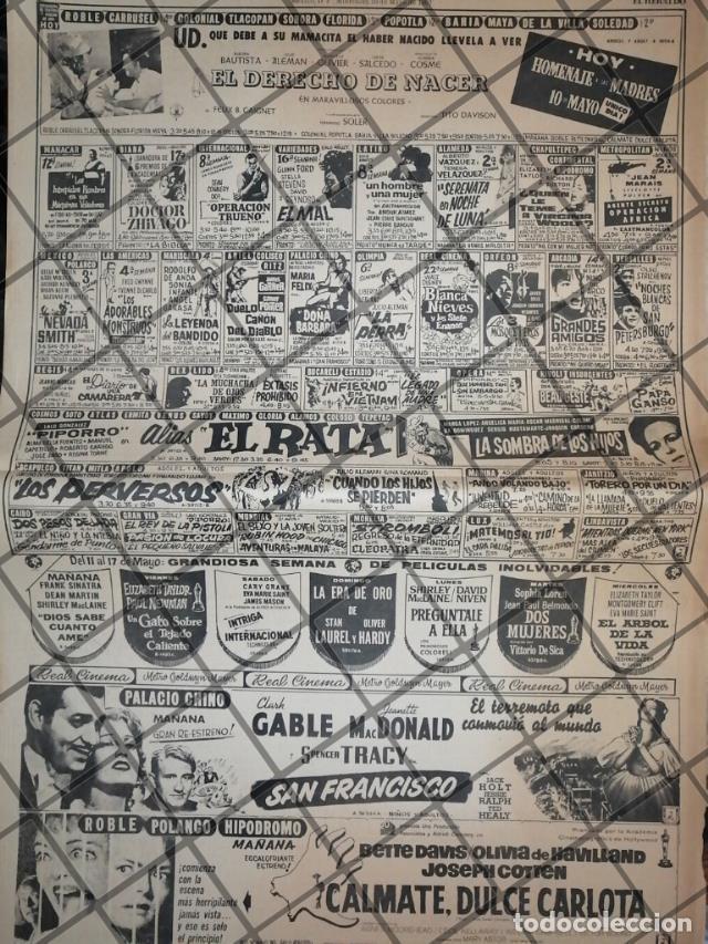Poster collecting: CARTELERA DE CINE VINTAGE 10 MAYO 1967 M
