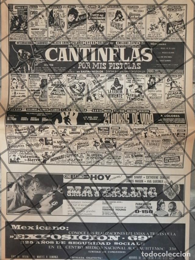 Collectionnisme d'affiches: CARTELERA DE CINE RETRO 1969 POR MIS PISTOLAS, CANTINFLAS Y MAS
