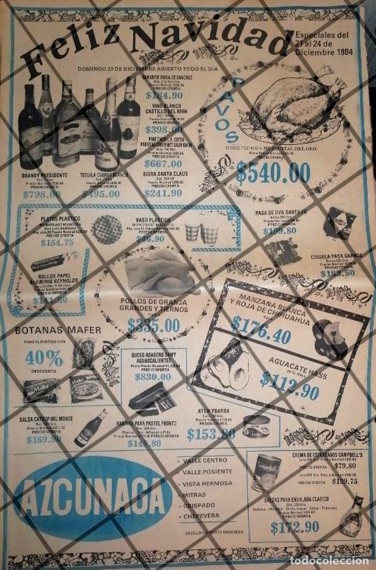 Poster collecting: CARTEL PUBLICITARIO RETRO TIENDA AZCUNAGA MONTERREY