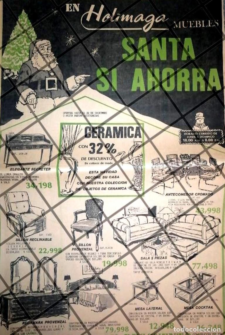 Poster collecting: CARTEL PUBLICITARIO RETRO MONTERREY. MUEBLERIAS HOLIMAGA 1984