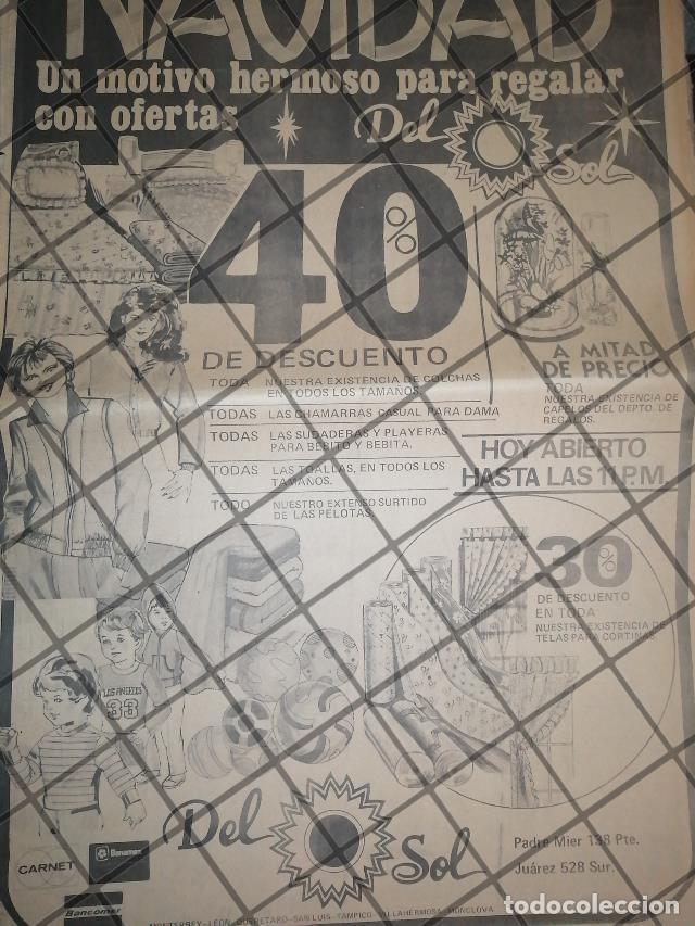 Poster collecting: CARTEL PUBLICITARIO RETRO MONTERREY. TIENDAS DEL SOL 1984