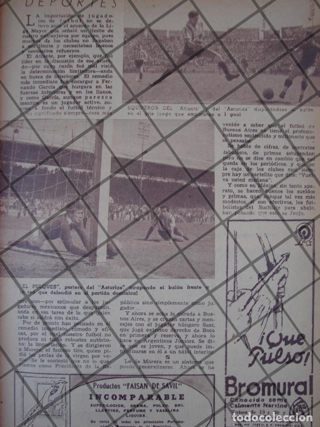 Poster collecting: AFICHE RETRO PARTIDO ATLANTE Vs ASTURIAS 1944 FUTBOL