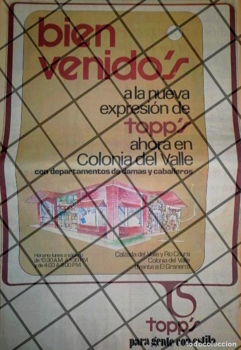 Collectionnisme d'affiches: CARTEL PUBLICITARIO RETRO MONTERREY TIENDA BOUTIQUE TOPPS 84