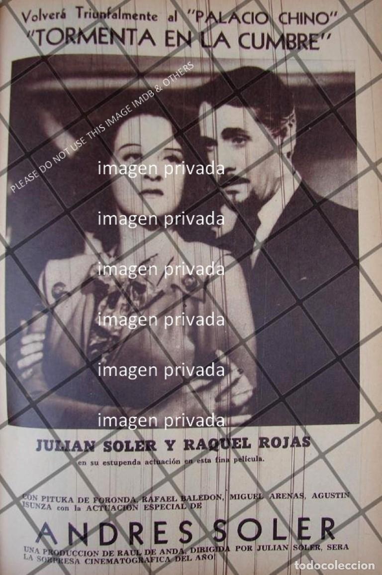 Collectionnisme d'affiches: AFICHE RETRO PELICULA. TORMENTA EN LA CUMBRE 1943
