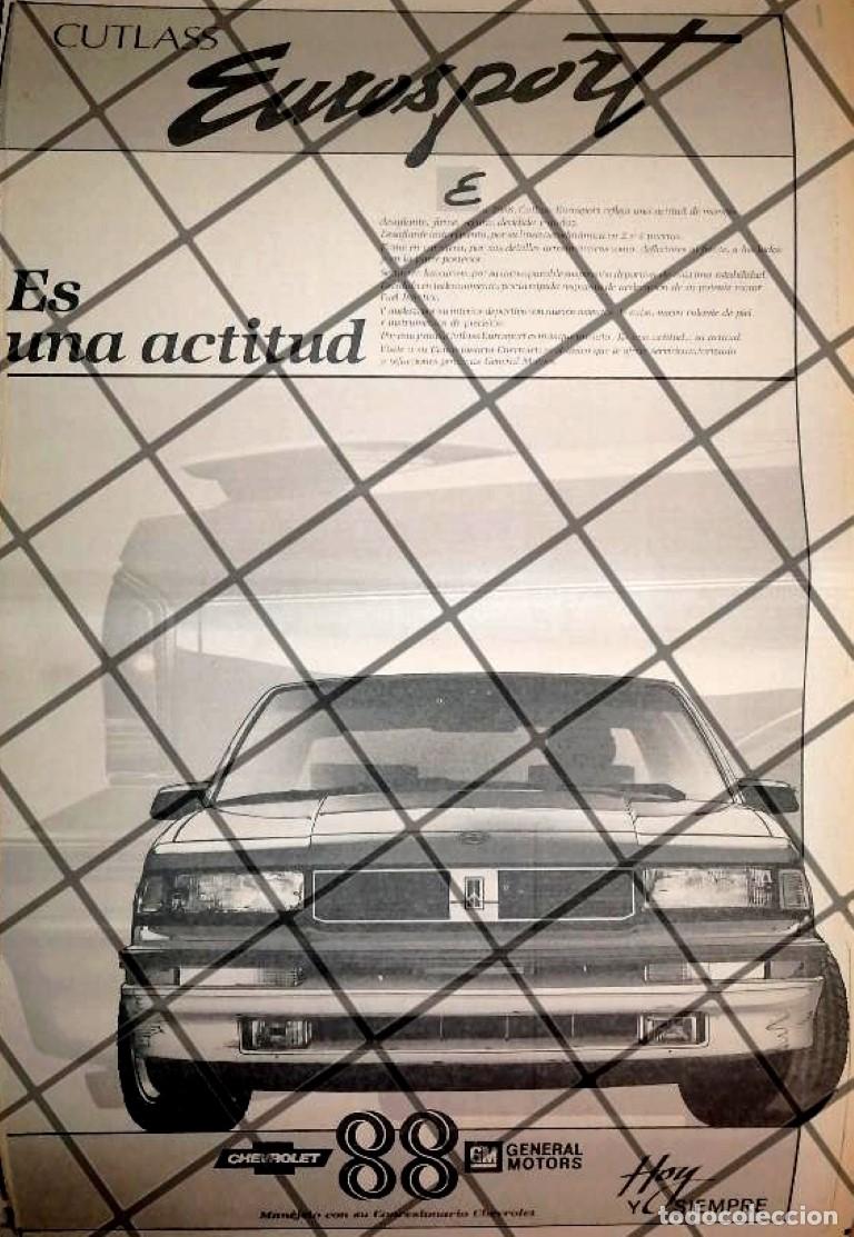 Collectionnisme d'affiches: CARTEL RETRO AUTOS CUTLASS EUROSPORT 1987-88 1RA EDICION
